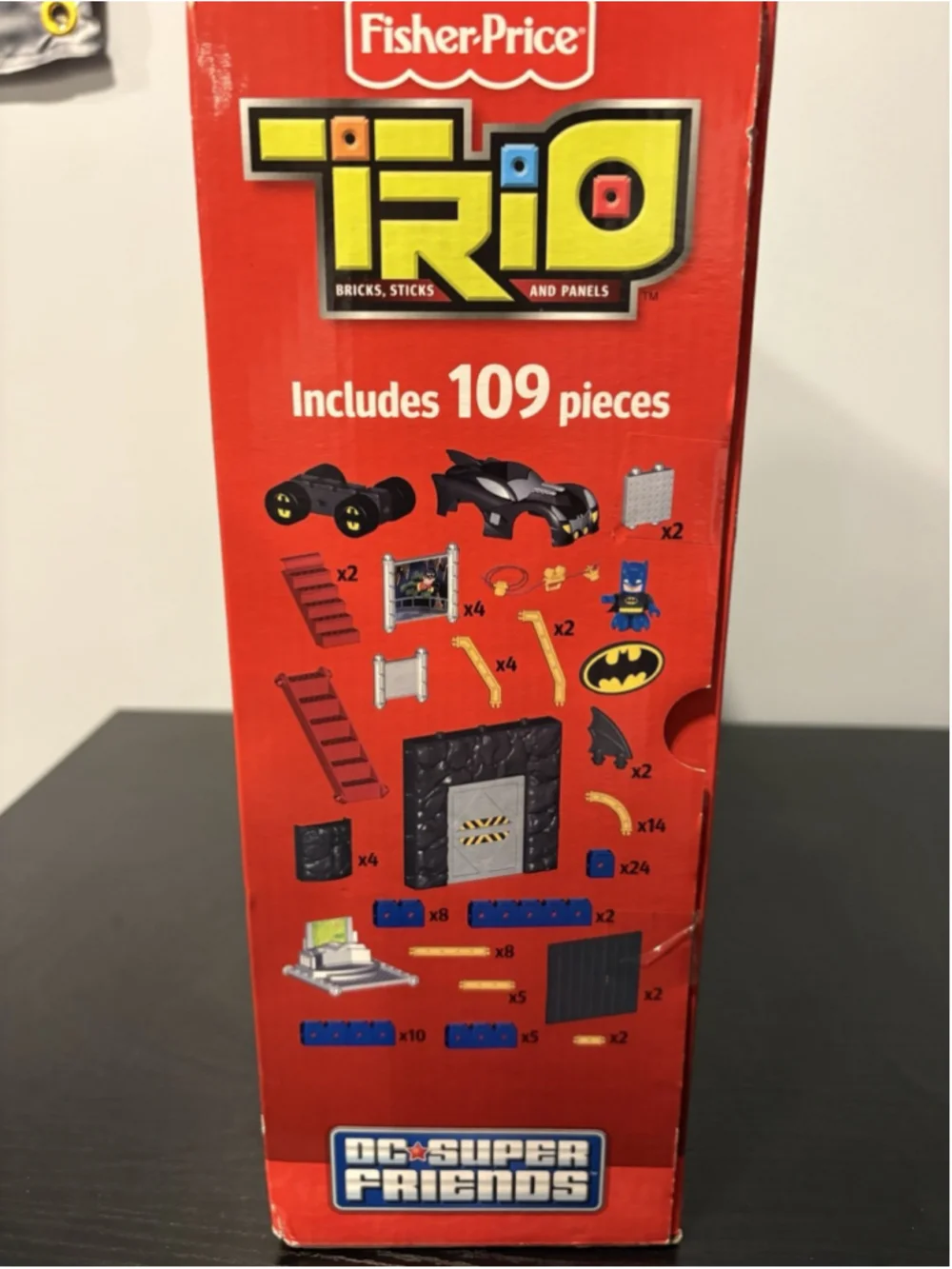 Fisher-Price TRIO DC Super Friends Batman Batcave Set T5830 Complete w/ Box